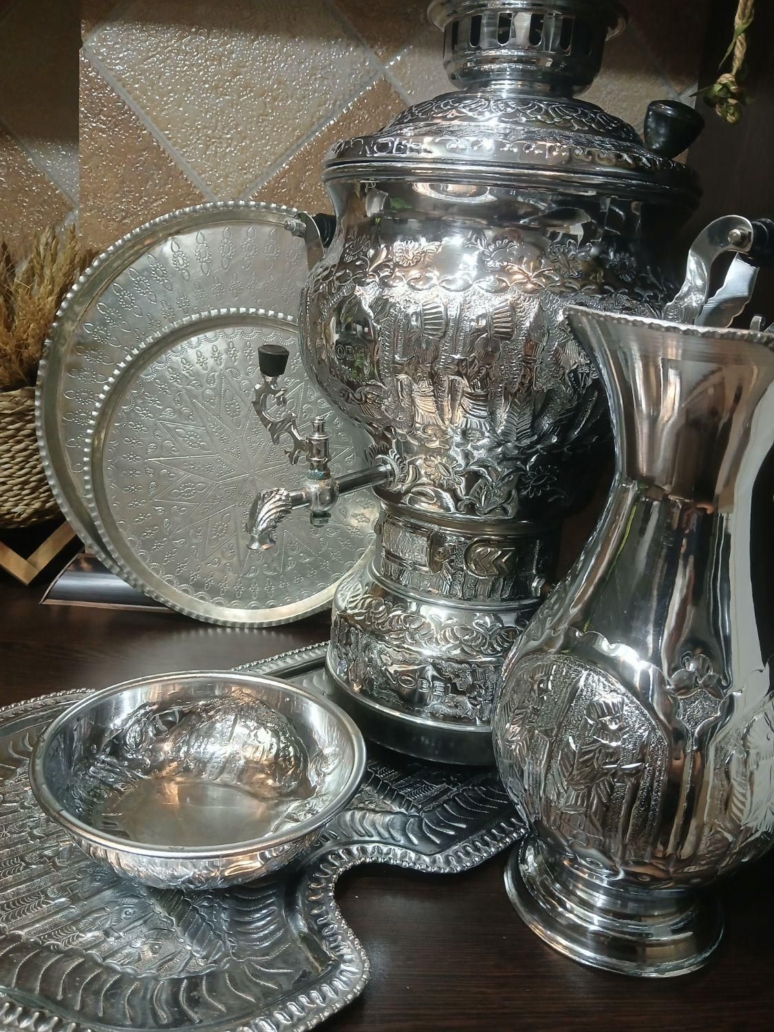 سماور گازی کنده کاری شده نوبل جنس عالی|سماور، چای‌ساز، قهوه‌ساز|تهران, شهرک رضویه|دیوار