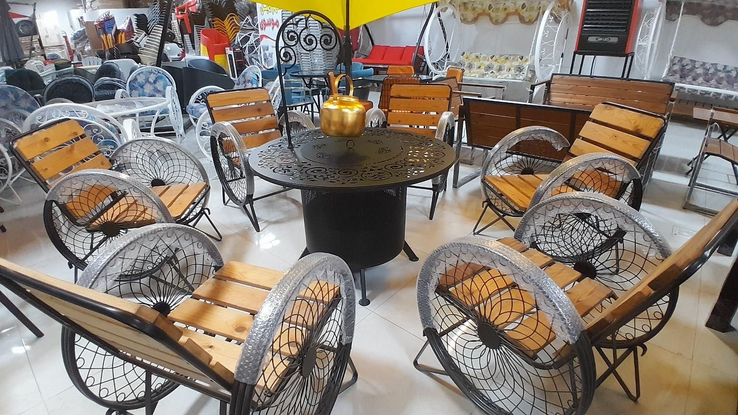 میز آتشدان آتشکده گازی CNC شعله بزرگ|مبلمان خانگی و میز عسلی|چهارباغ, |دیوار