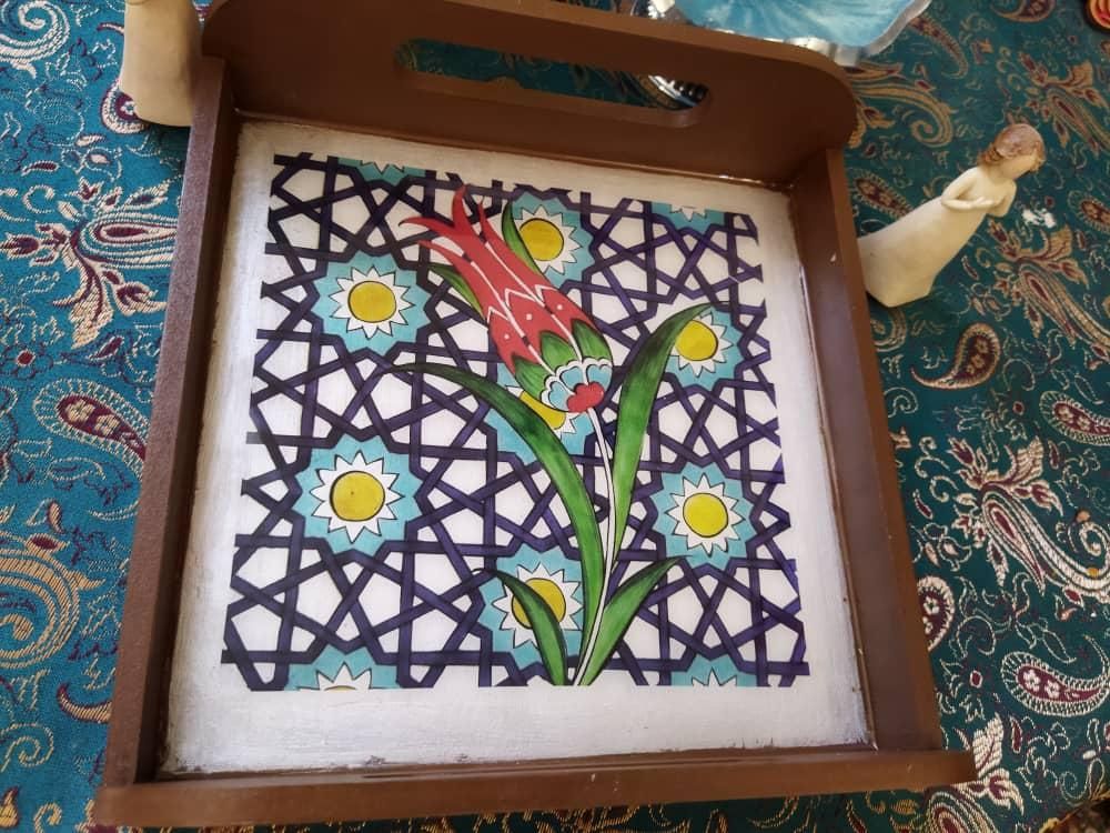 سینی پذیرایی و قهوه رزین و چوب|صنایع دستی و سایر لوازم تزئینی|تهران, اقدسیه|دیوار