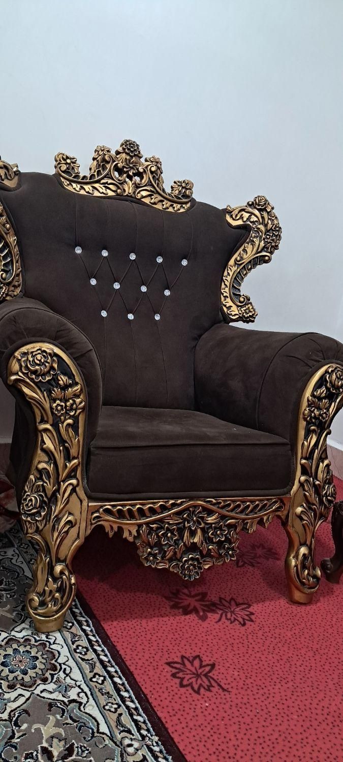 مبلمان ۷نفره و جلو مبلی در حد نو هستن|مبلمان خانگی و میز عسلی|شادگان, |دیوار