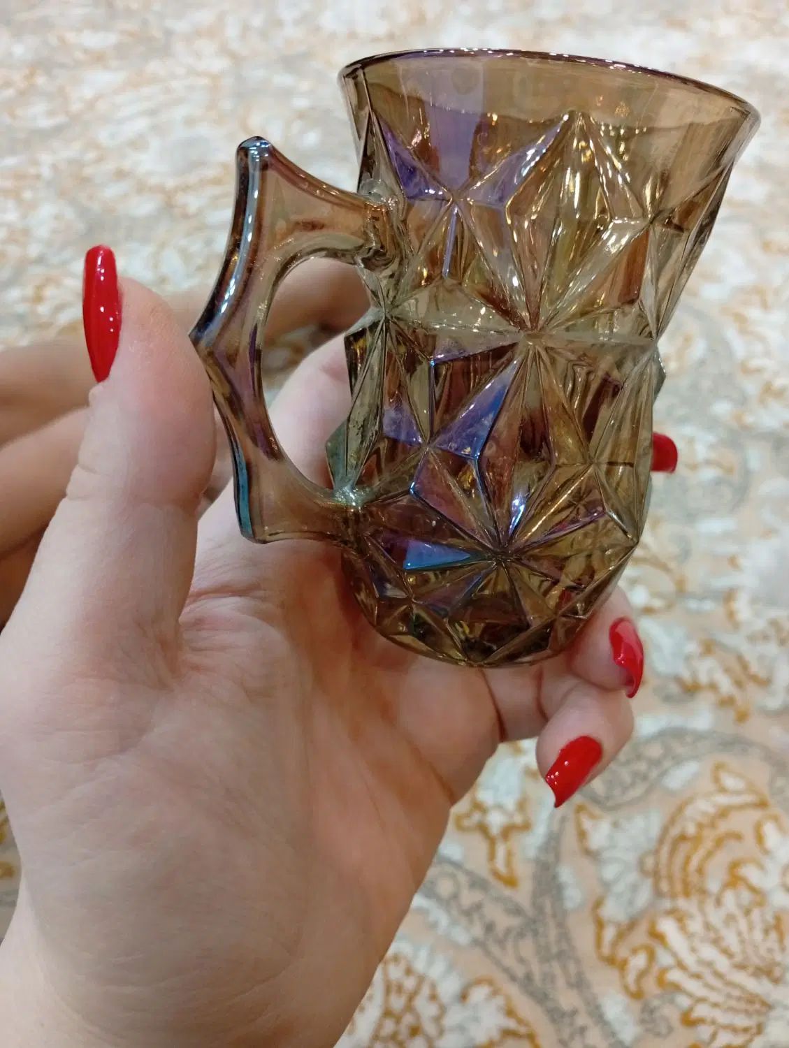 ۸عدد استکان رز گلد هفت رنگ بهمراه دو عدد قندان ست|ظروف سرو و پذیرایی|تهران, نیروی هوایی (پیروزی)|دیوار
