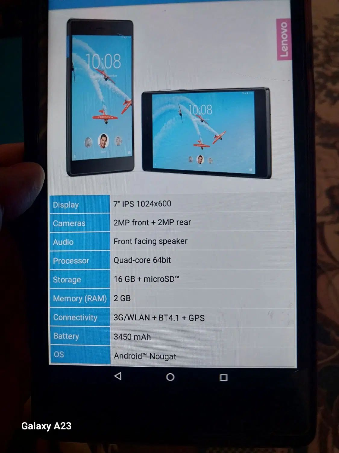 تبلت لنوو مدل lenovo tab 7|تبلت|تبریز, |دیوار