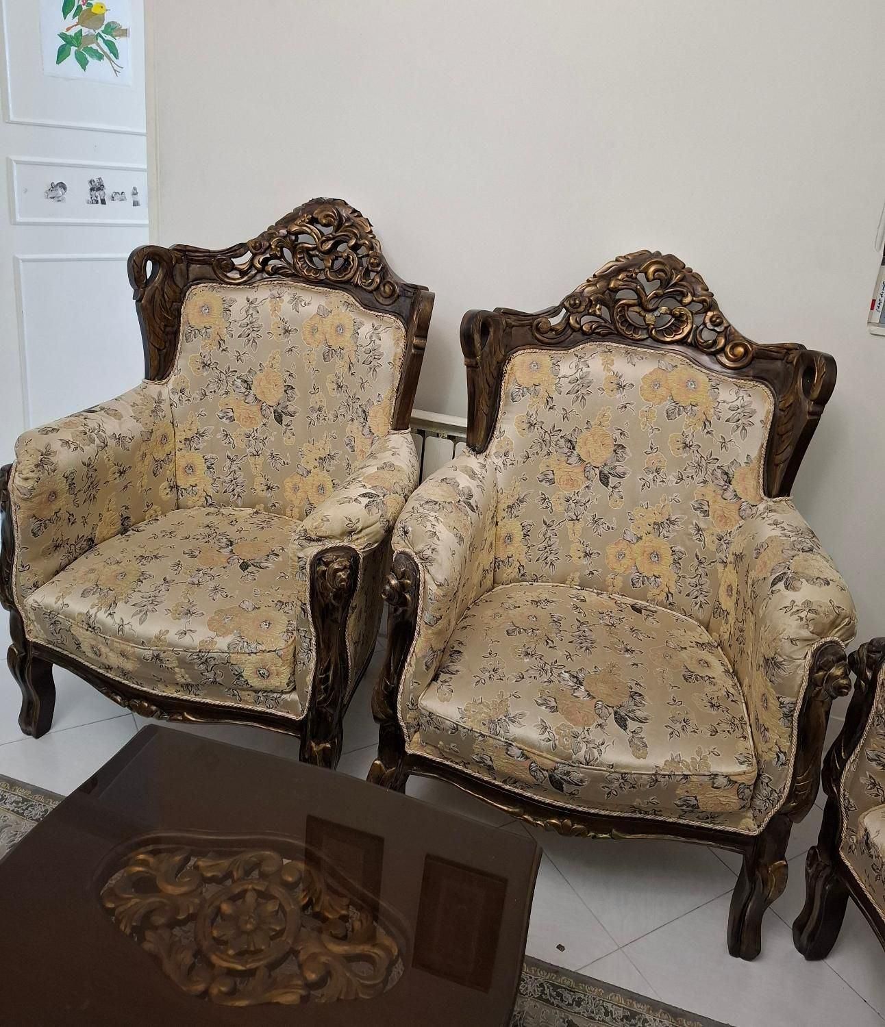 مبل استیل ۴ عدد|مبلمان خانگی و میز عسلی|تهران, باغ فیض|دیوار