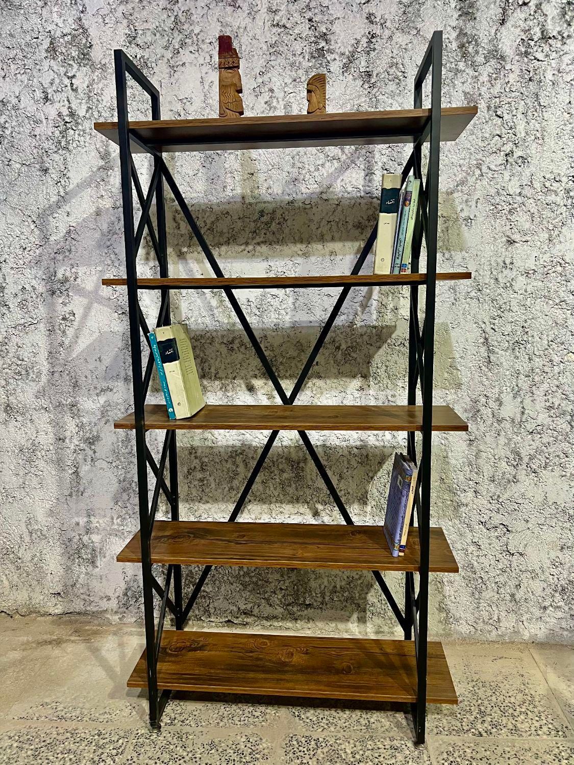 شلف 5 کتابخانه 6 طبقه 8 رگال2 چوب و فلز|کتابخانه، شلف، قفسه‌های دیواری|اصفهان, رهنان|دیوار