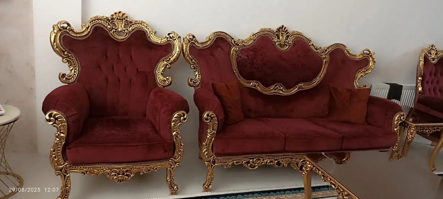 مبل سلطنتی ۹ نفر|مبلمان خانگی و میز عسلی|کرمانشاه, |دیوار