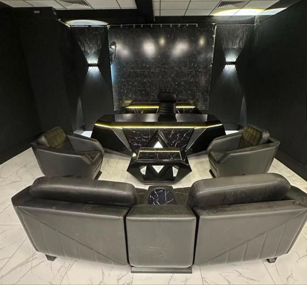 ست مبل اداری چستر فوم سرد روکش آلگرو براق راحت|دفتر کار|رشت, پاستوریزه|دیوار