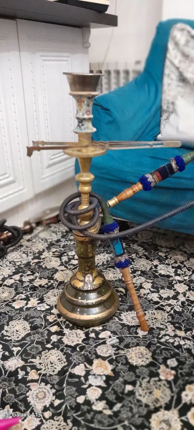 قلیان،قلیون تنه برنجی توپر ۲عدد + تنه برنزی 1عدد|کلکسیون اشیاء عتیقه|تهران, تهرانپارس غربی|دیوار
