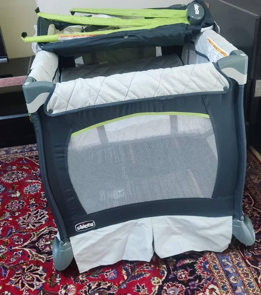 تخت و پارک chicco lullaby اصل|تخت و صندلی بچه|شیراز, فرهنگ شهر|دیوار