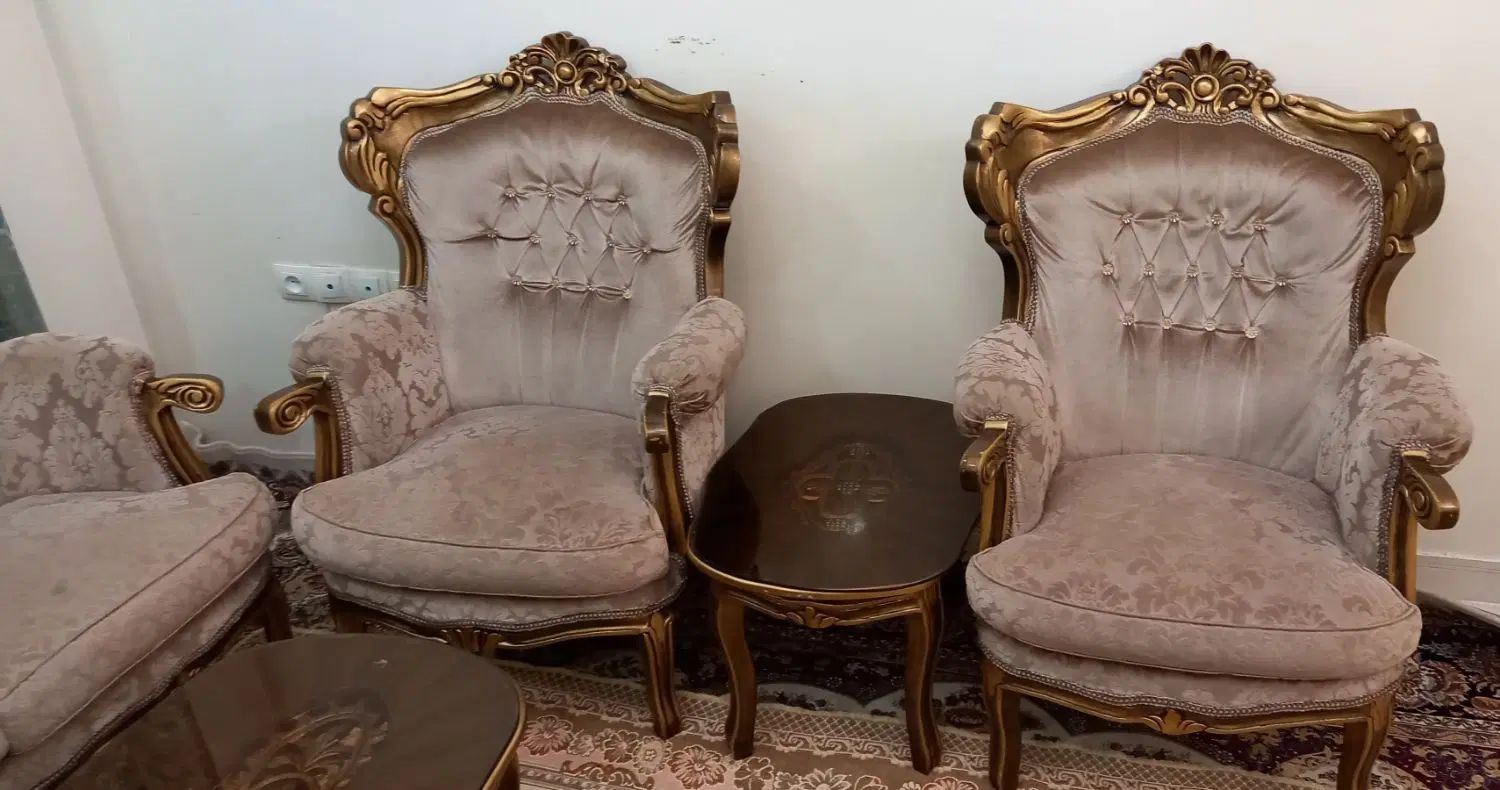 مبل استیل ۹ نفره|مبلمان خانگی و میز عسلی|تهران, شهرک امام خمینی|دیوار