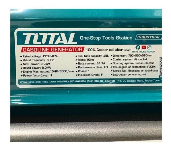 موتور برق ۹ کیلووات بنزینی مدل TOTAL TP190006EP|ماشین‌آلات صنعتی|اصفهان, باغ فردوس|دیوار