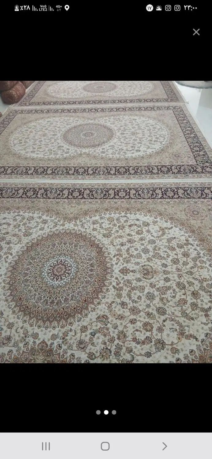 ۴تخته فرش اصل تمام نخ۶متری۷۰۰شانه۲۵۵۰تراکم سالم|فرش|سنقر, |دیوار