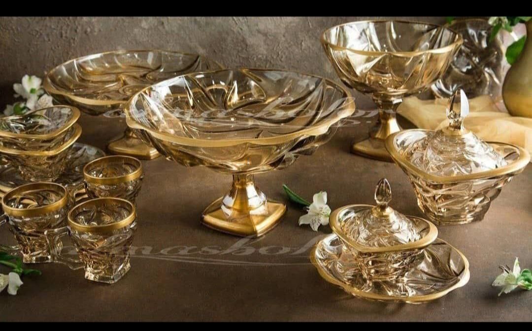 سرویس پذیرایی ۲۵پارچه بوگاتی لب طلا|ظروف سرو و پذیرایی|تبریز, |دیوار