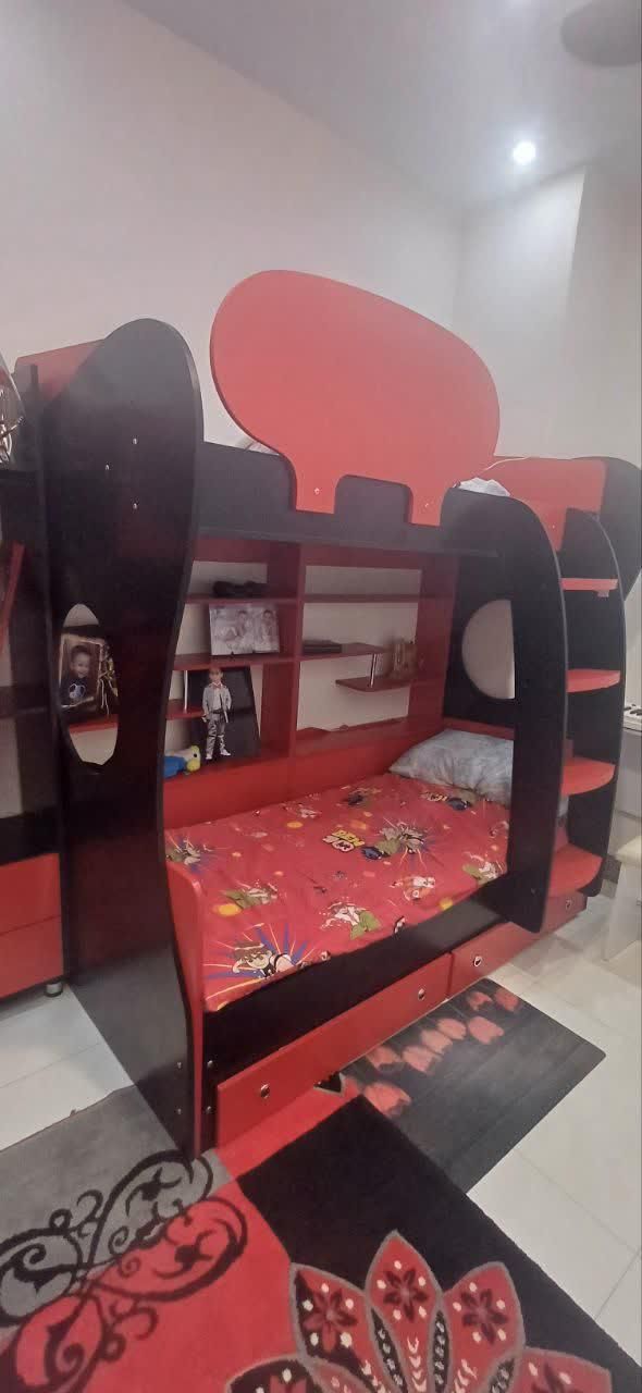 سرویس خواب کودک و نوجوان دوطبقه همراه کمد|تخت و سرویس خواب|پاکدشت, خاتون آباد|دیوار