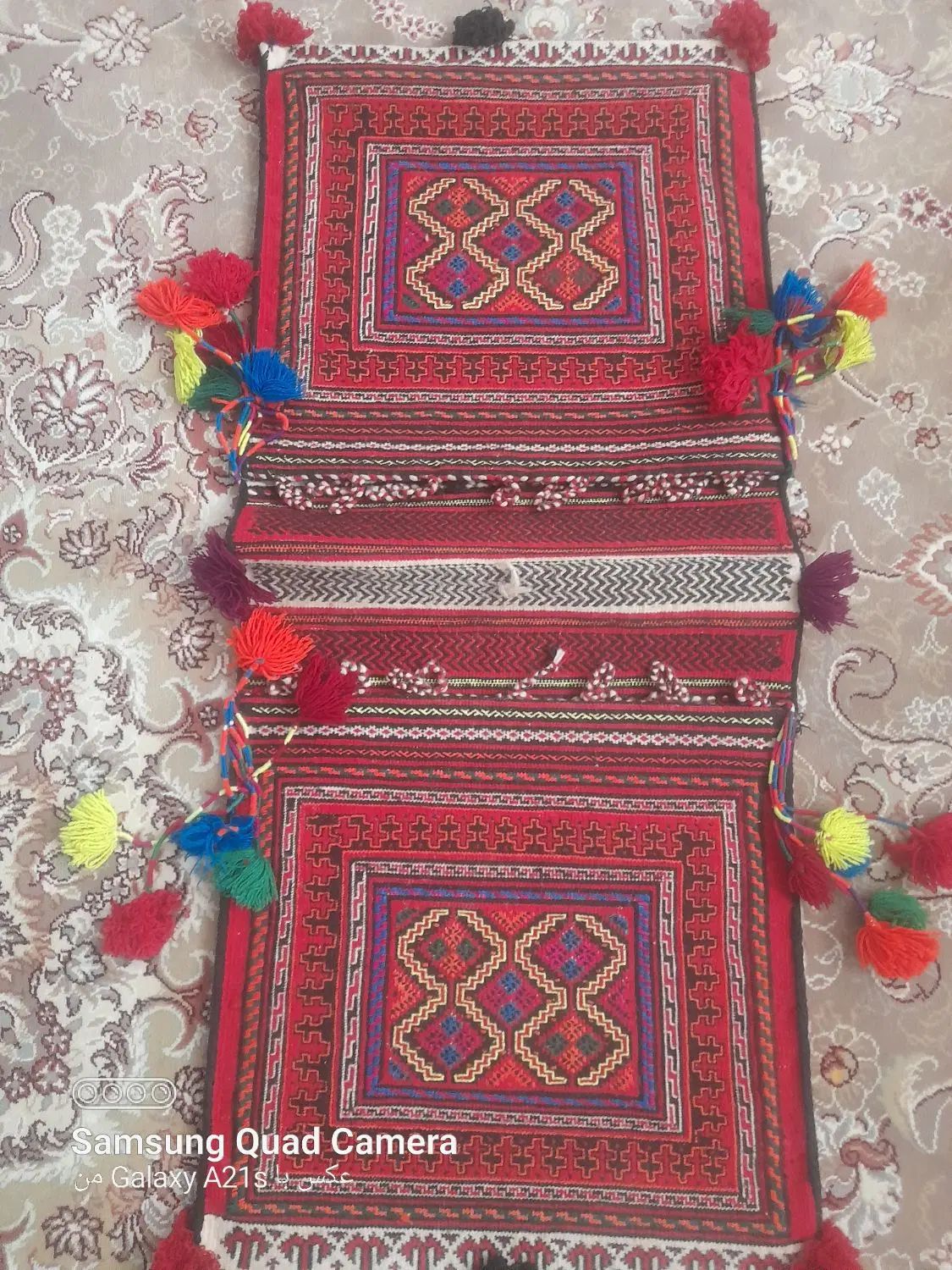 خورجین دست بافت|گلیم، جاجیم، گبه|مشهد, طرق|دیوار