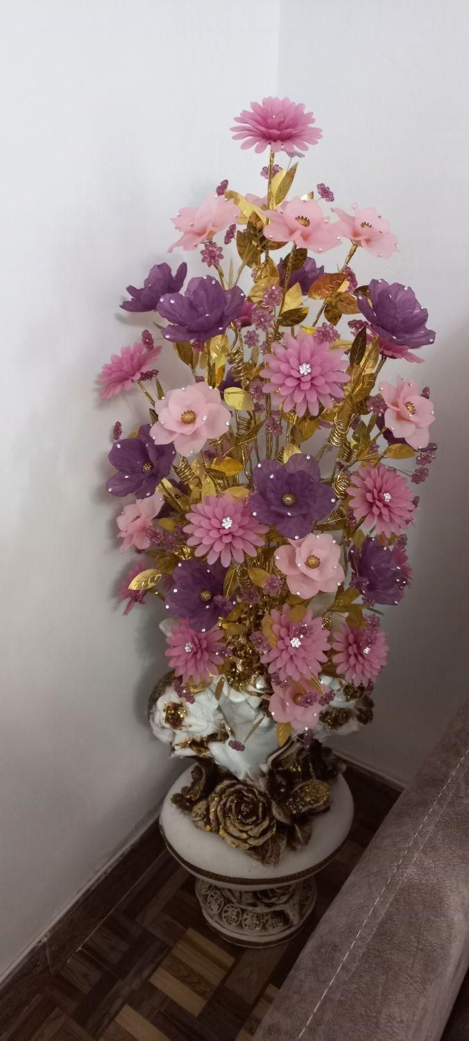 دوعدد گل مصنوعی|گل مصنوعی|سیاهکل, |دیوار
