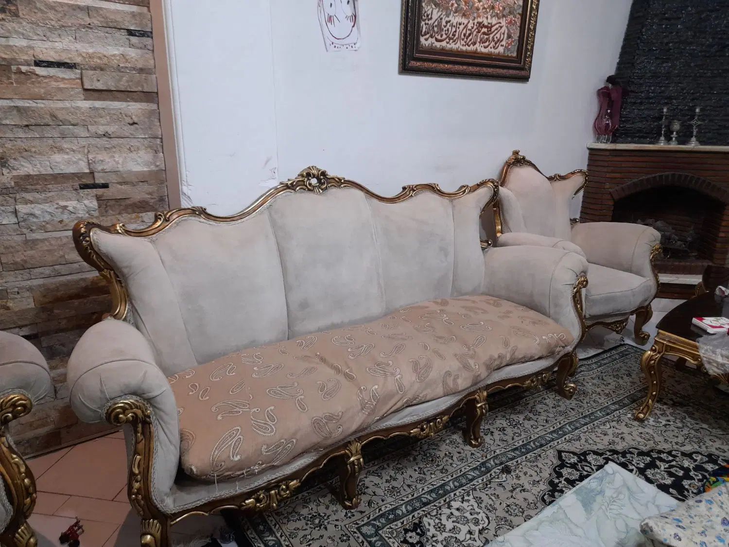 مبل استیل ۷ نفره کارکرده|مبلمان خانگی و میز عسلی|تهران, حر|دیوار
