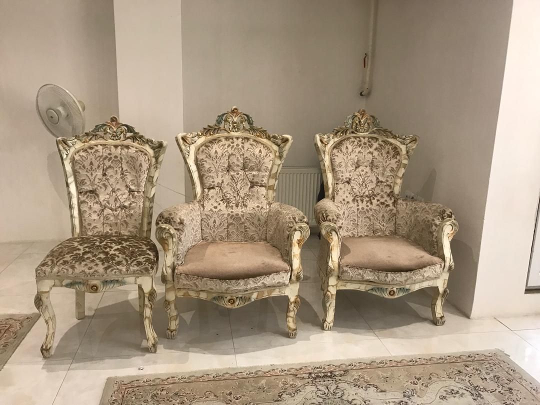 مبلمان استیل ۹نفره بهمراه ح جلو مبلی و عسلی|مبلمان خانگی و میز عسلی|گرگان, |دیوار