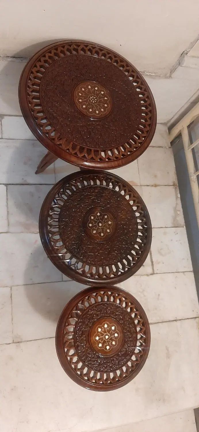 میزهندی دکوری شیک سه سایز بزرگ چوبی دکوری|مبلمان خانگی و میز عسلی|مشهد, شفا|دیوار