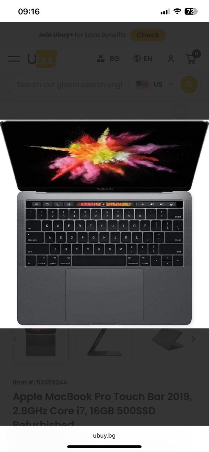 مک‌بوک پرو 13 اینچ تاچ‌بار macbook pro 13.3|رایانه همراه|شیراز, قدوسی غربی|دیوار