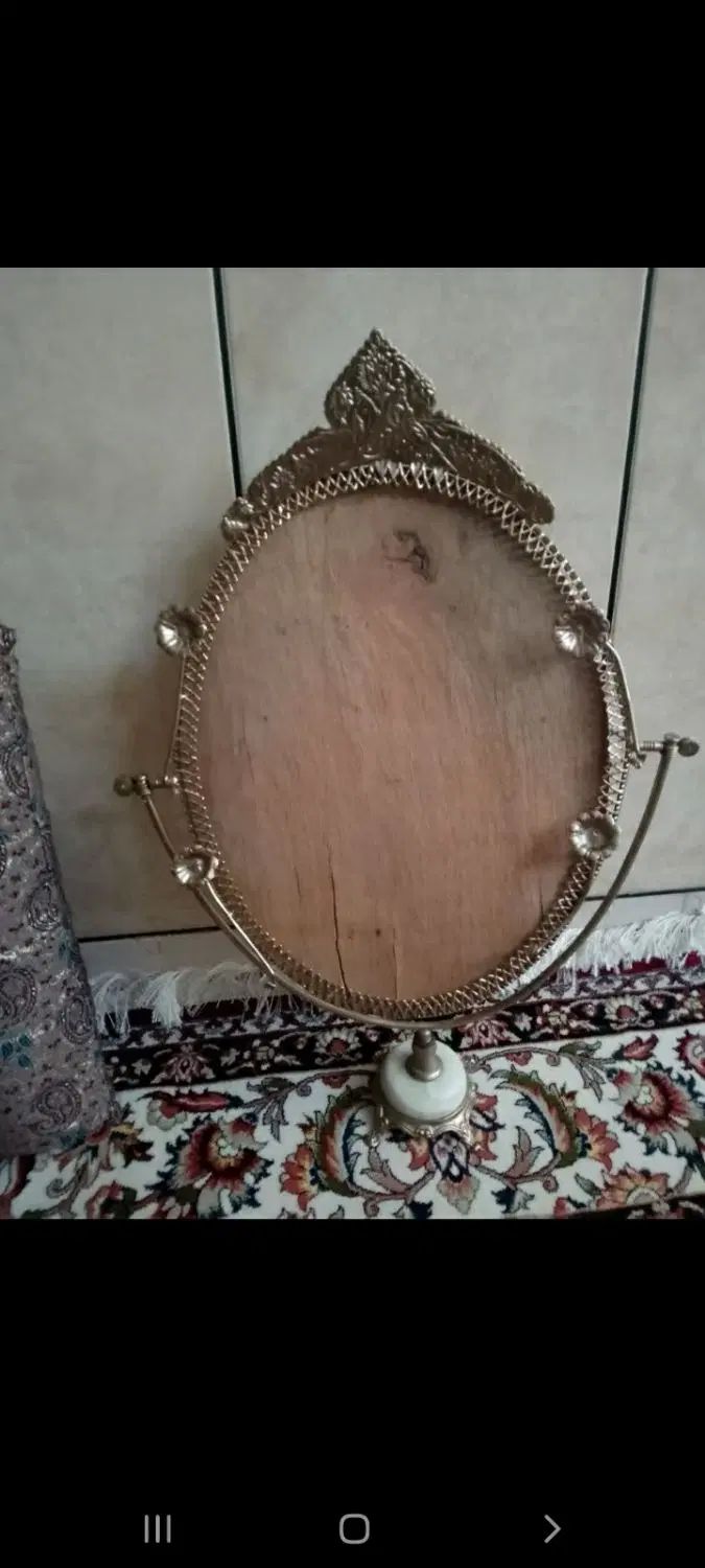 اینه برنجی قدیمی|صنایع دستی و سایر لوازم تزئینی|اصفهان, شیخ اشراق|دیوار
