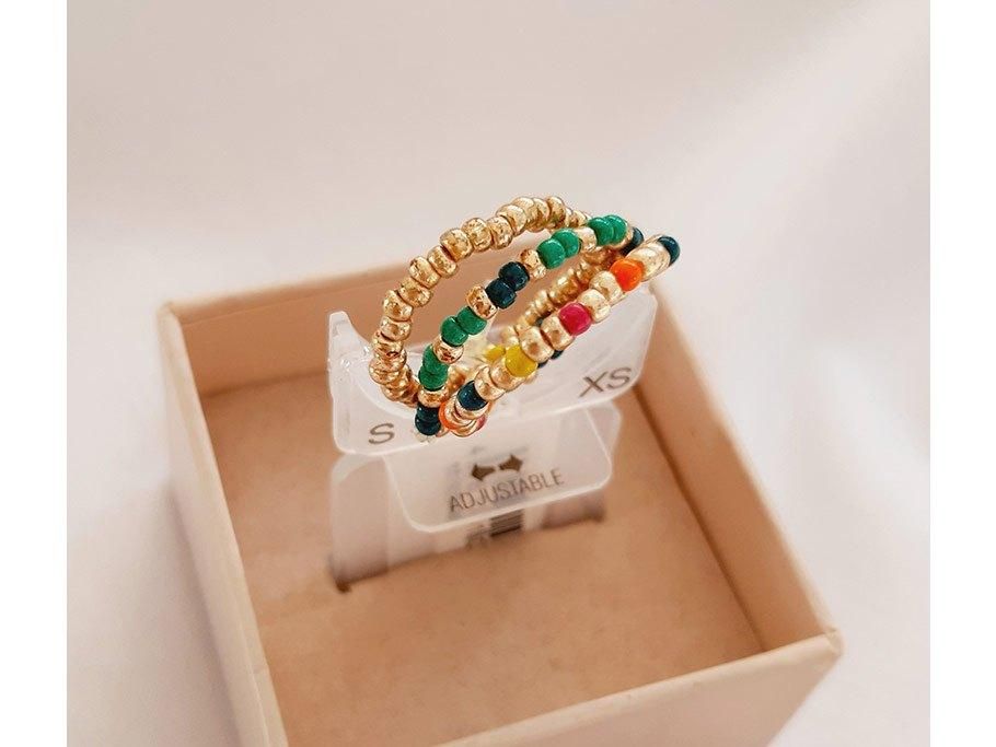 انگشتر رنگی چندتایی کشی منجوقی چند رنگ|بدلیجات|گرگان, |دیوار