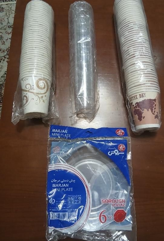 قاشق چنگال پیش دستی لیوان سفره یک‌بار مصرف|ظروف نگهدارنده، پلاستیکی، یک‌بارمصرف|تهران, آهنگ|دیوار