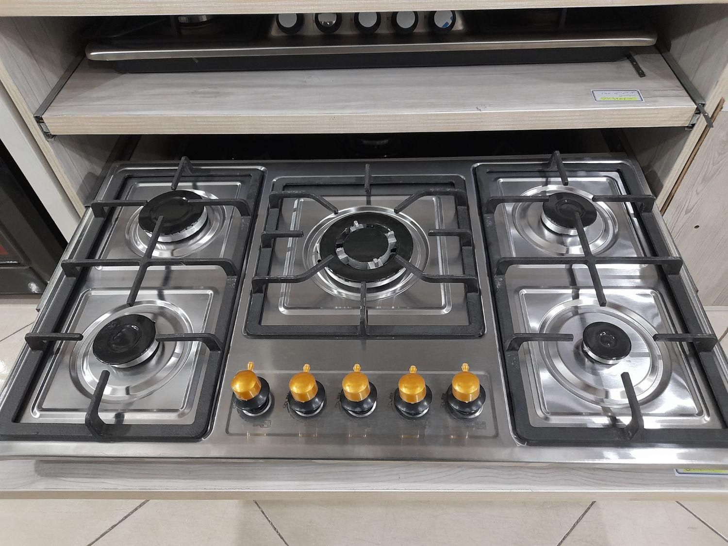 گاز صفحه ای استیل ۵ شعله * اثاث مارکت|اجاق گاز و لوازم برقی پختوپز|سیرجان, |دیوار