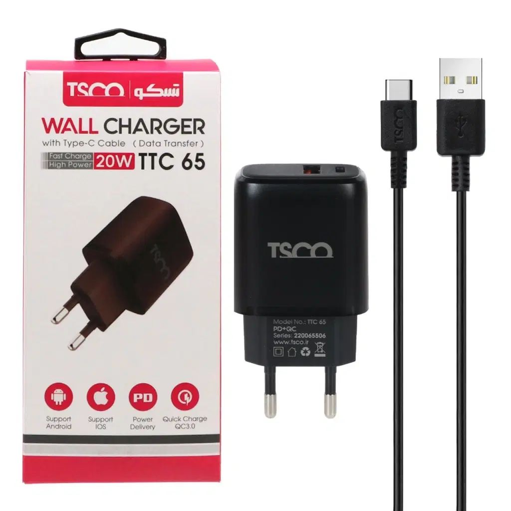 شارژر تسکو 20W و شارژر سامسونگ 15W + دو کابل شارژ|لوازم جانبی موبایل و تبلت|اسفراین, |دیوار