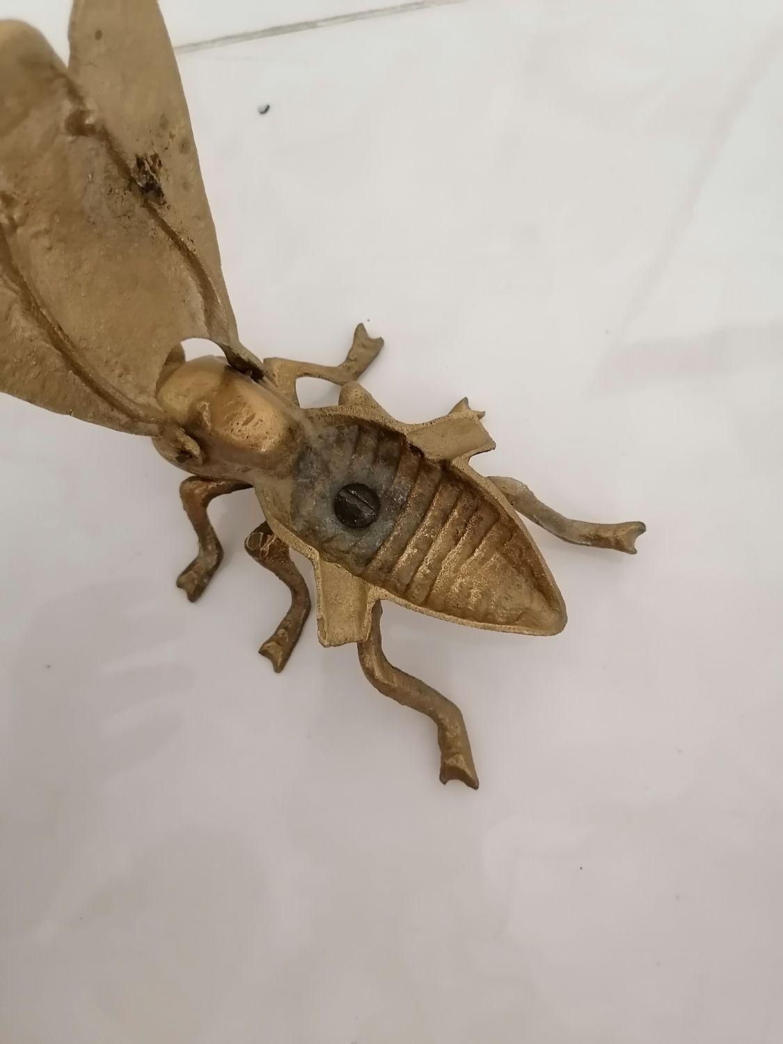 مجسمه یا زیرسیگاری برنجی|کلکسیون اشیاء عتیقه|هشتگرد, هیو|دیوار