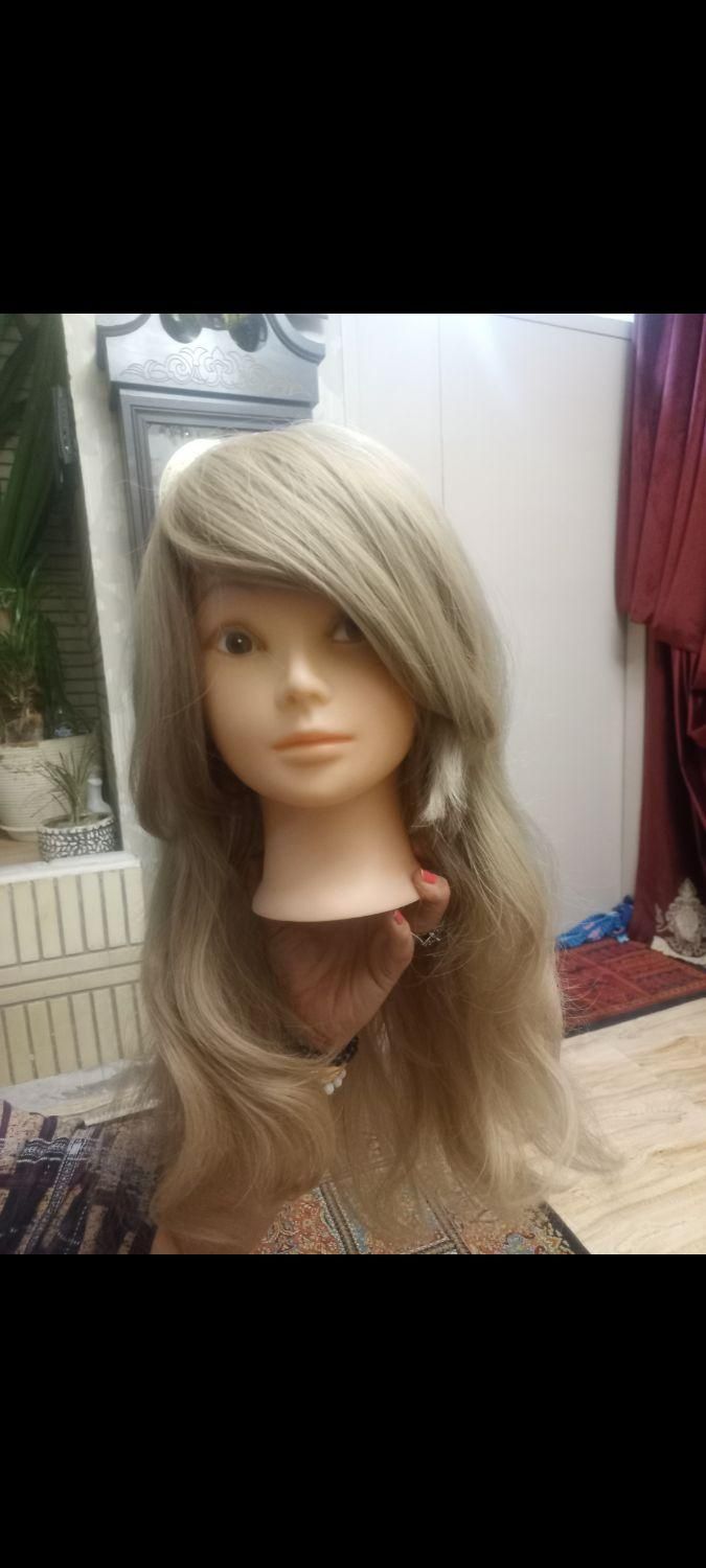 کلاهگیس(پوستیژ)مو بلند بلوند کنفی الیاف شبه طبیعی|آرایشی، بهداشتی، درمانی|شاهین‌شهر, شهرک گلدیس|دیوار