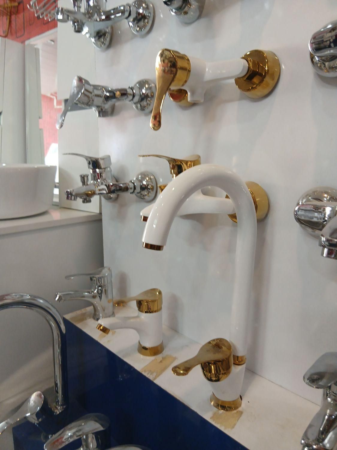 شیرآلات سفیدطلایی چهار تیکه تنه سنگین چشنواره فروش|مصالح و تجهیزات ساختمان|شاهینشهر, خانه کارگر|دیوار