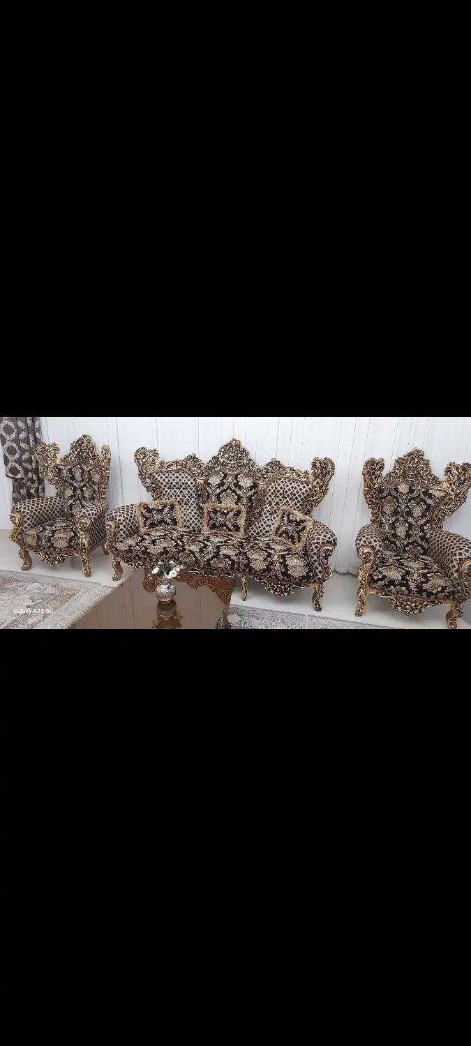 مبل ۹ نفره چوب به همراه غذاخوری ۶ نفره و بوفه|مبلمان خانگی و میز عسلی|ماکو, |دیوار