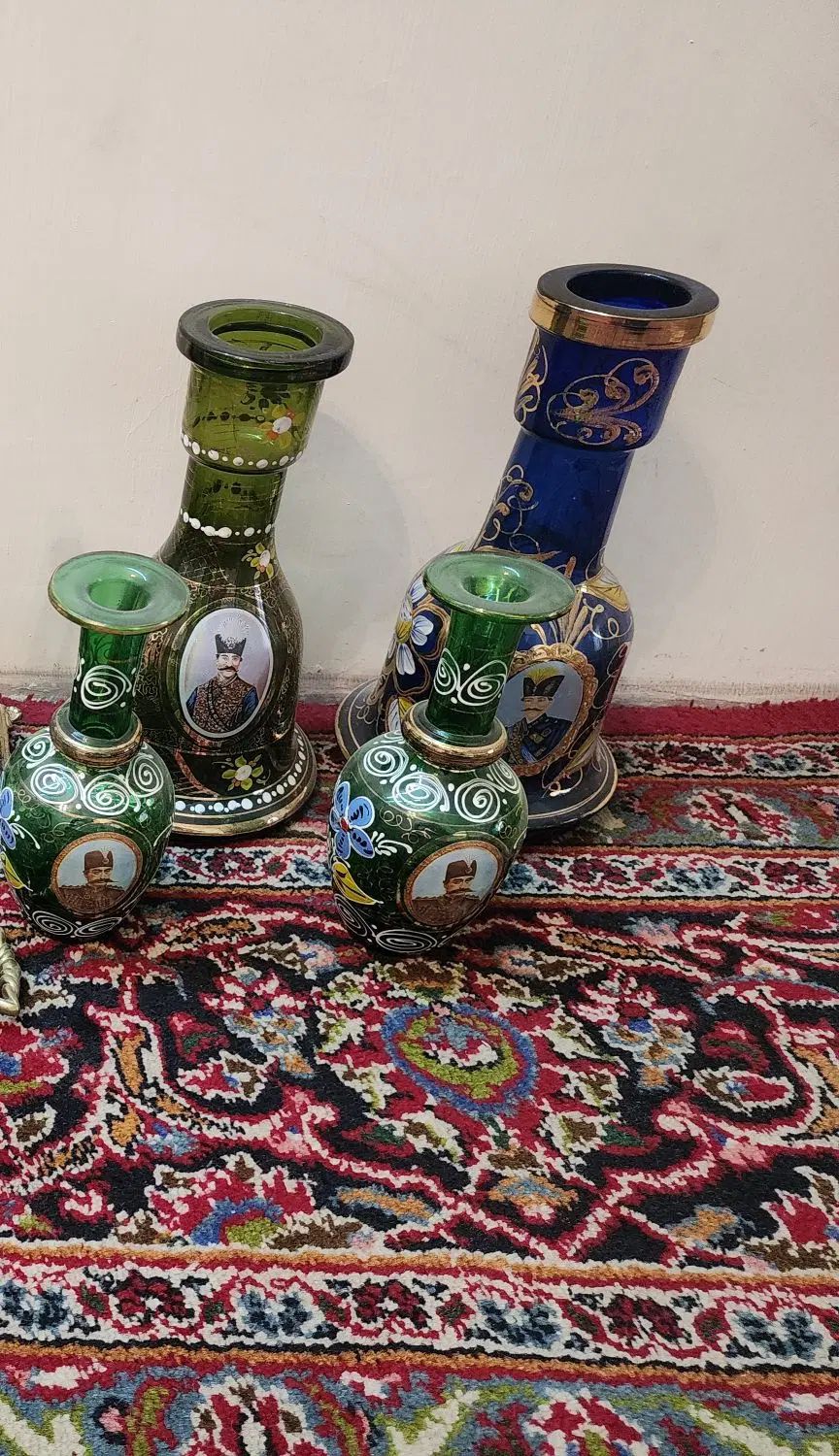 ۴تا تنگ گلدرشت ومینیاتوری شاعباسی ۵۰ساله۳پوست|کلکسیون اشیاء عتیقه|تهران, نیروی هوایی (پیروزی)|دیوار
