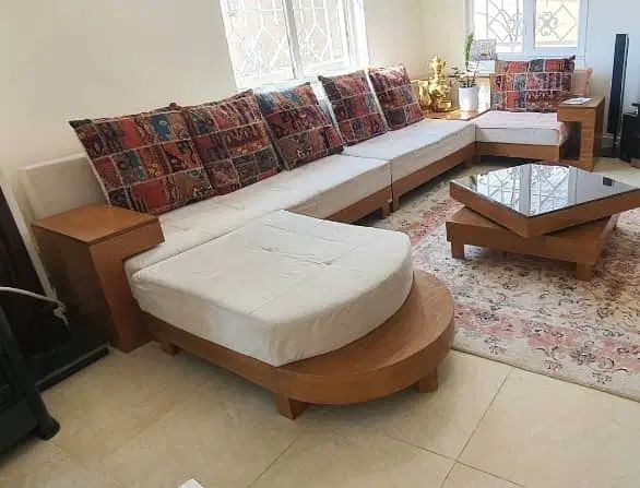 مبل راحتی ۶نفره همراه با درازکش|مبلمان خانگی و میز عسلی|تهران, آبشار تهران (دریاچه)|دیوار