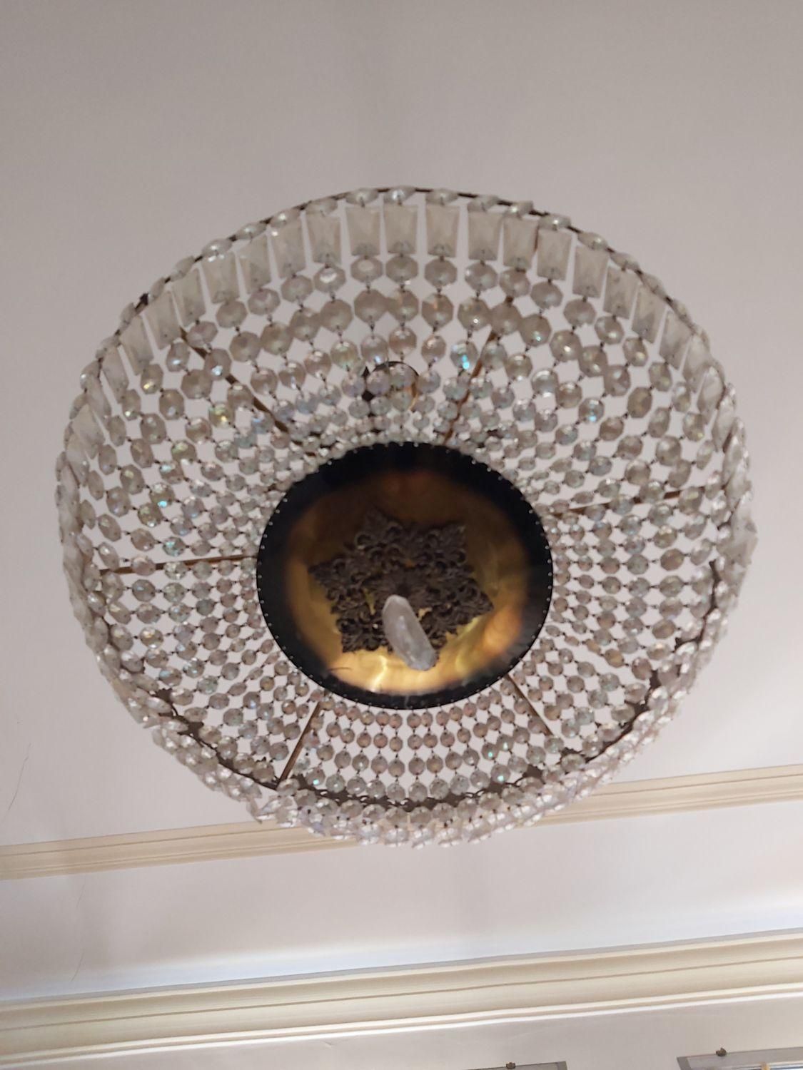 لوستر برنز ۶ شعله آنتیک اصلی|لوستر و چراغ آویز|یزد, |دیوار