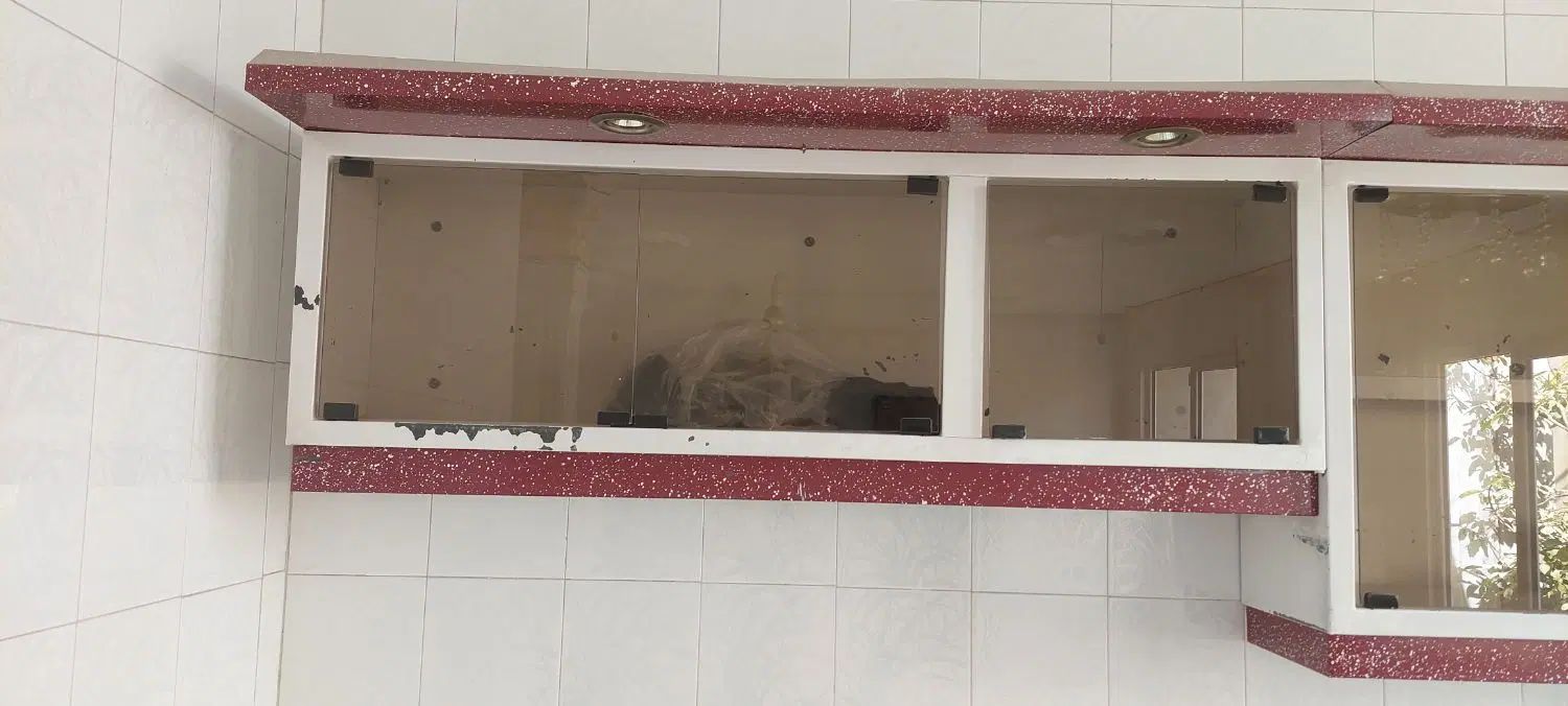 ۵ تیکه کابینت فلزی همراه با هود آشپزخانه سالم|آب‌چکان و نظم‌دهنده ظروف|کرمانشاه, |دیوار