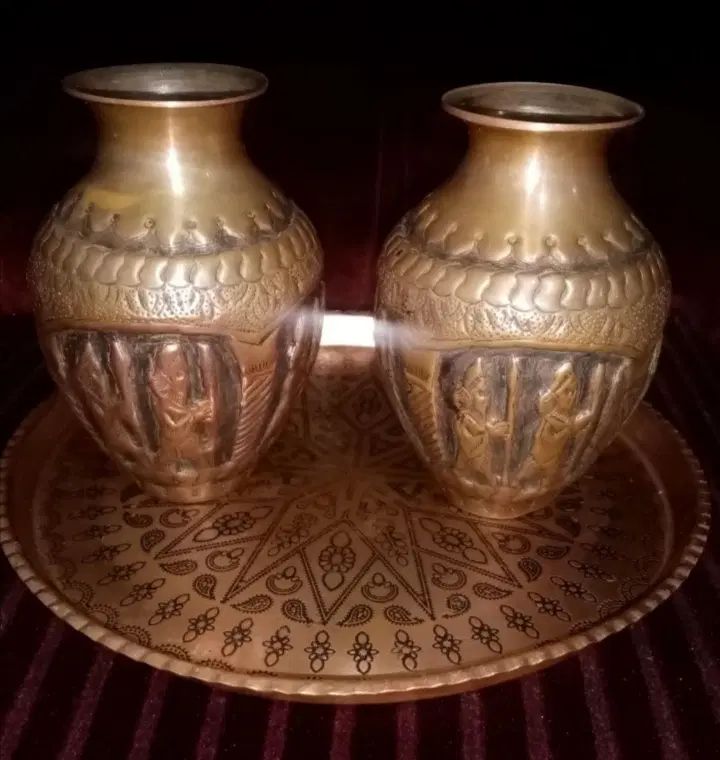 گلدان مسی و سرویس قابلمه|صنایع دستی و سایر لوازم تزئینی|کرج, شهرک اوج|دیوار