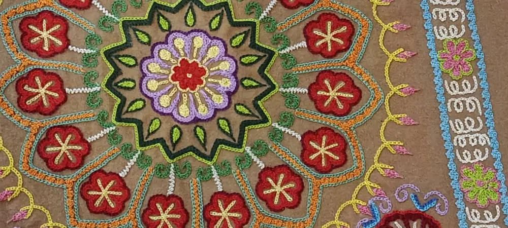رومیزی رشتی دوزی|پرده، رانر، رومیزی|رشت, کاکتوس|دیوار