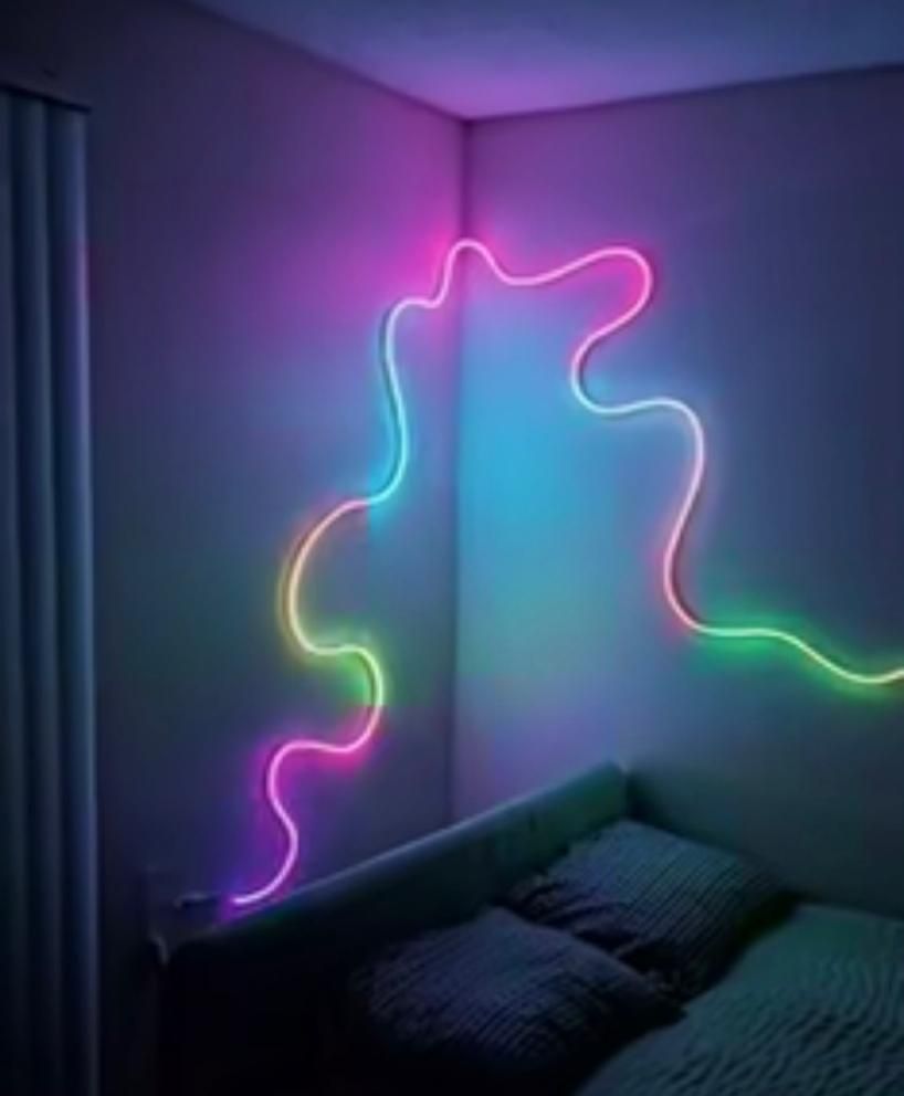 نئون (5متری) برنامه پذیر RGB فولکالر|ریسه و چراغ تزئینی|مشهد, هدایت|دیوار