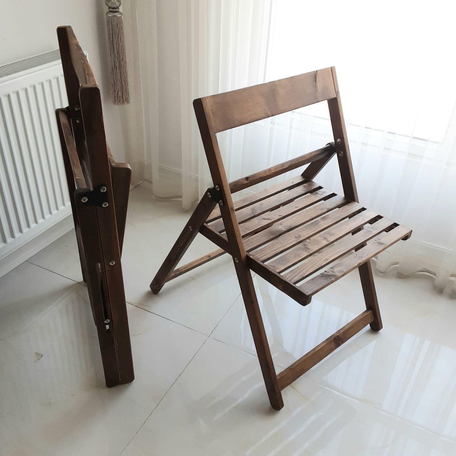 صندلی تاشو تمام چوب و کم جا|میز و صندلی غذاخوری|شاندیز, |دیوار