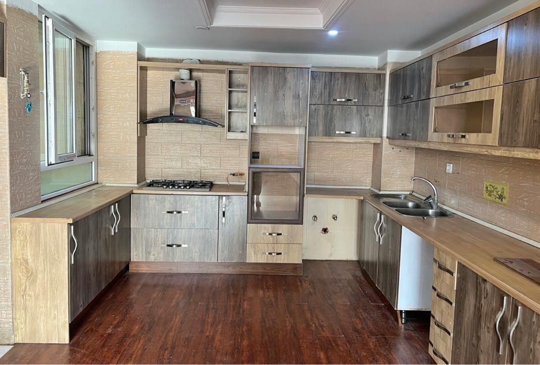 کابینت ام در اف سالم با گاز صفحه ای و سینگ ‌‌،هود|آب‌چکان و نظم‌دهنده ظروف|تهران, مرزداران|دیوار