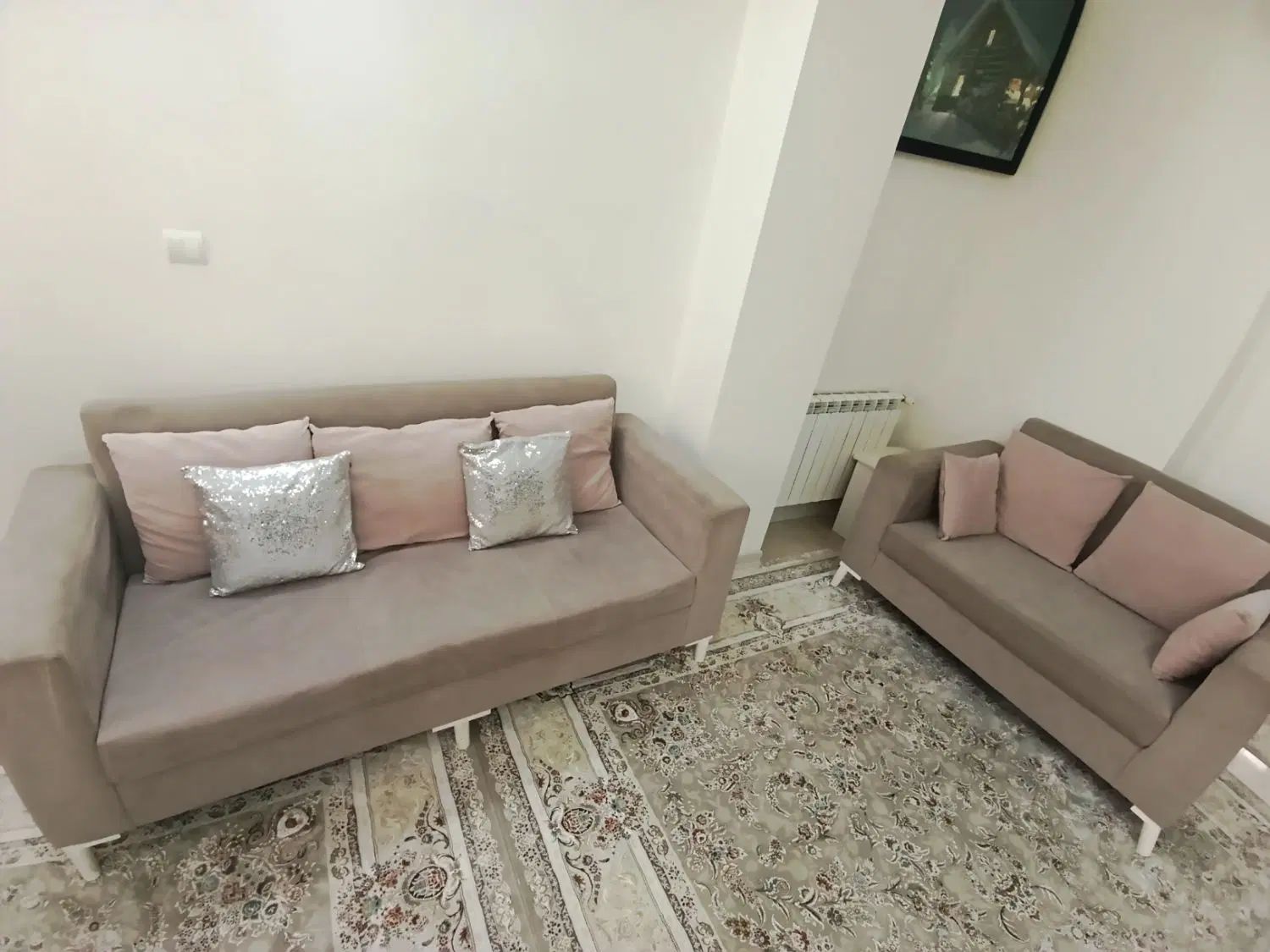 مبلمان 7نفره راحتی تشک دوبل پارچه نانو مبل راحتی|مبلمان خانگی و میز عسلی|تهران, شیوا|دیوار
