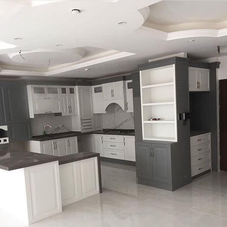 کابینت نیوکلاسیک ام دی اف ممبران|کتابخانه، شلف، قفسه‌های دیواری|بابل, |دیوار