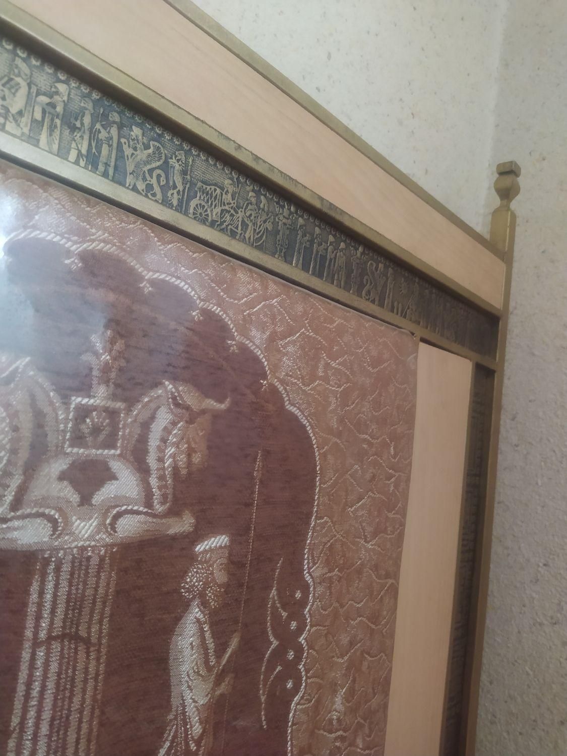 تخت خاب دونفره فلزی طرح تخت جمشید باتشک طبی|تخت و سرویس خواب|مرودشت, مسکن مهرگان|دیوار