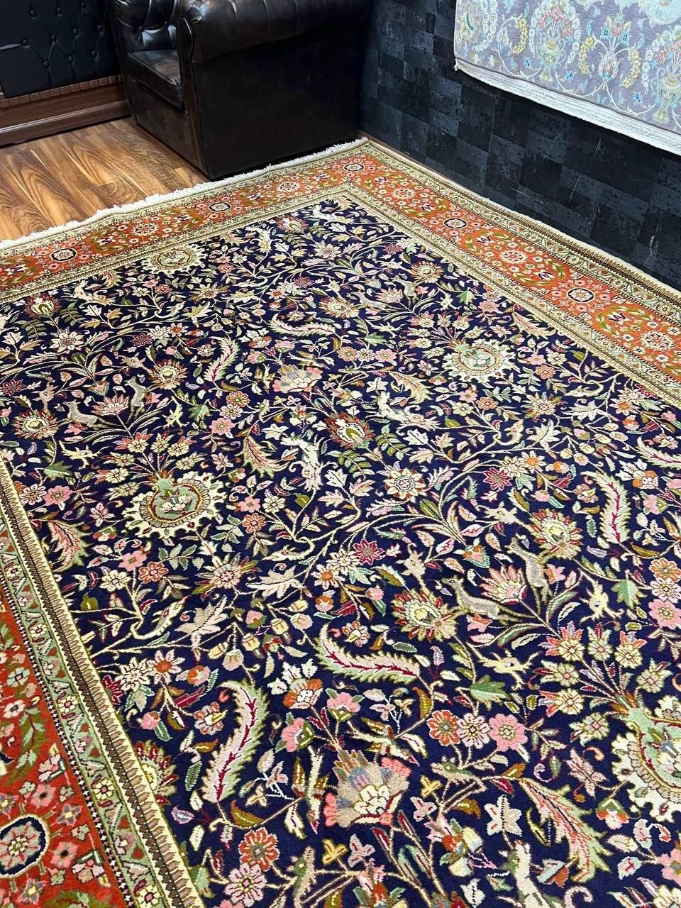 یک تخته قالی ۸ متری تبریز طرح طبا طبایی رنگ‌گیاهی|فرش|تهران, بازار|دیوار