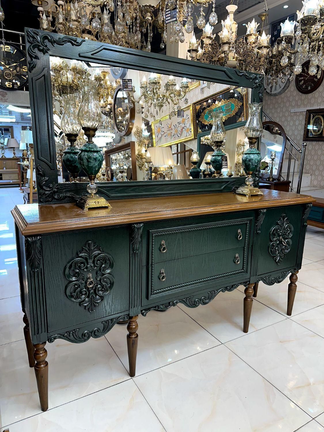 آینه کنسول میزتلوزیون|بوفه، ویترین، کنسول|کرج, حصارک بالا|دیوار