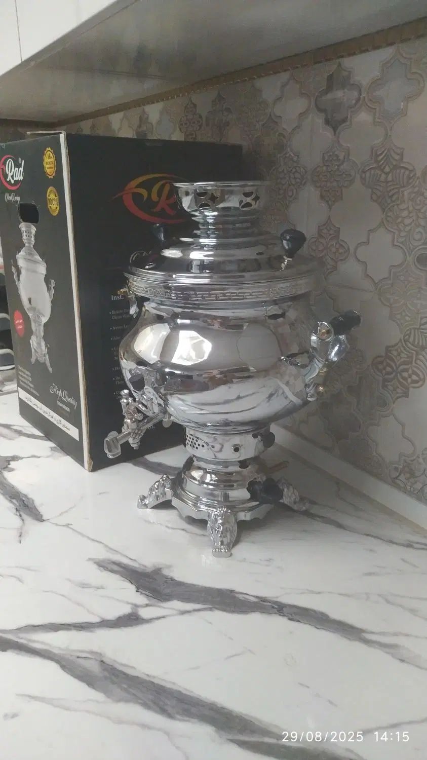 سماور گازی راد ده لیتری نو و استفاده نشده|سماور، چای‌ساز، قهوه‌ساز|کرمانشاه, |دیوار
