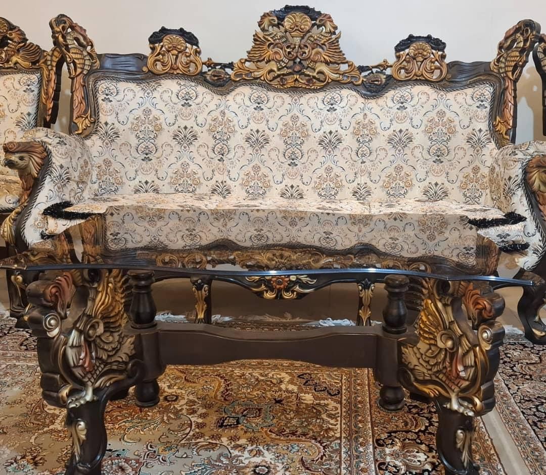 مبلمان سلطنتی نه نفره میزناهارخوری هشت نفره بزرگ|مبلمان خانگی و میز عسلی|تهران, فاطمی|دیوار