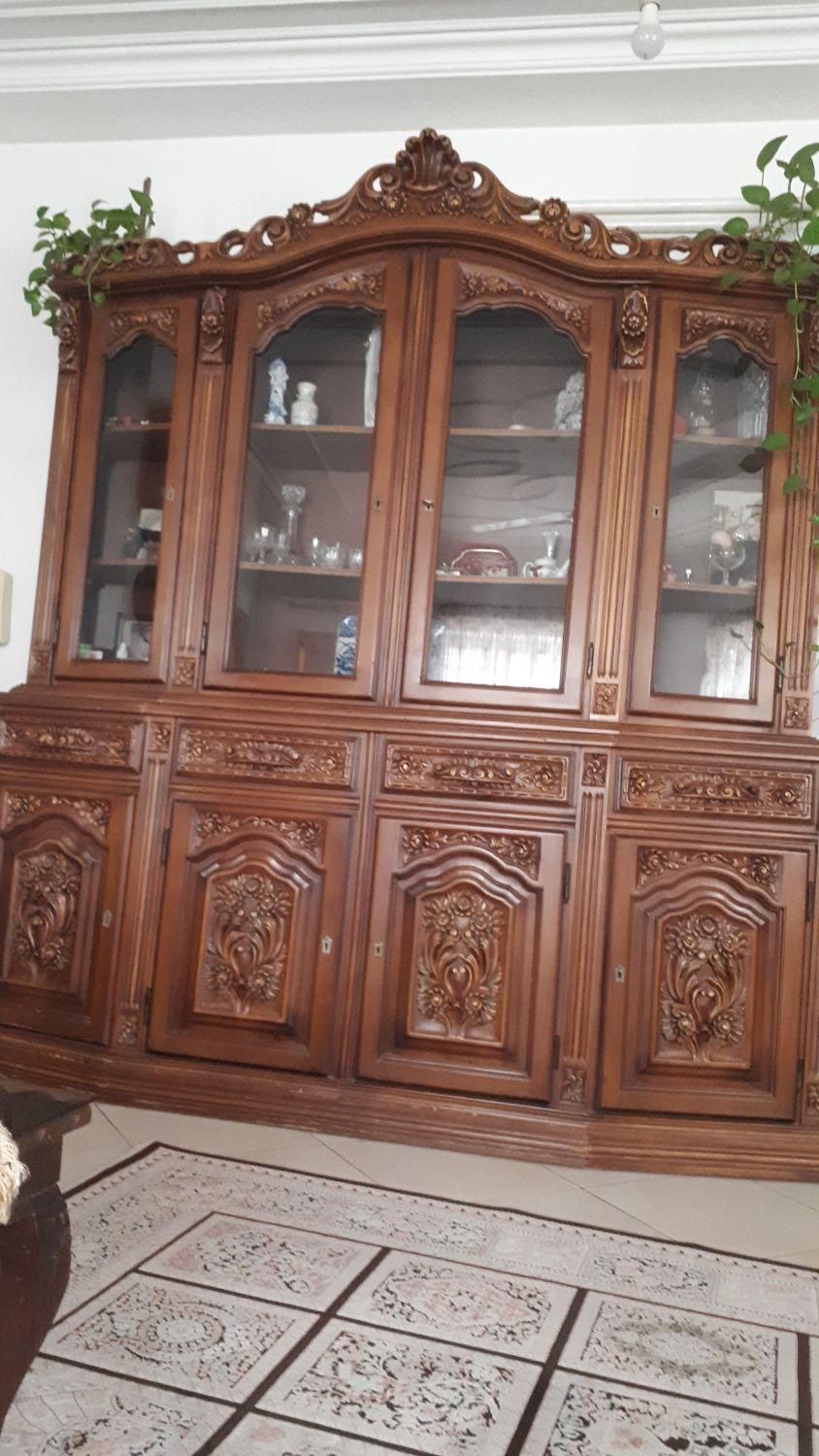 بوفه ازچوب گردو.کاردست.فوری فروشی|بوفه، ویترین، کنسول|آمل, |دیوار
