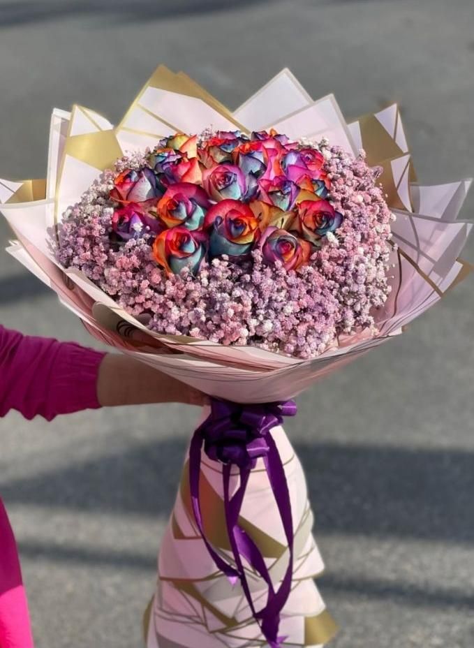 دسته گل، رز|گل و گیاه طبیعی|شیراز, کاراندیش|دیوار